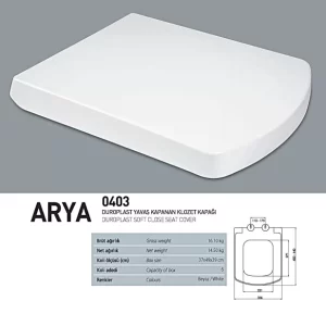 Nkp Arya Duroplast Yavaş Kapanır Klozet Kapağı 0403