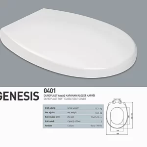 Nkp Genesis Duroplast Yavaş Kapanır Klozet Kapağı 0401